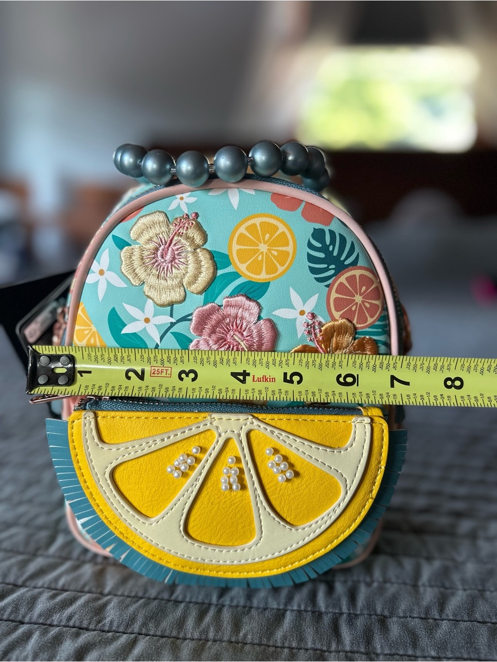 Loungefly Floral Citrus Mini Backpack - Picture 9 of 13